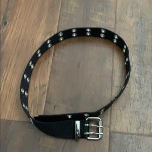 Black and silver belt